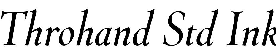 Throhand Std Ink Italic Font Download Free